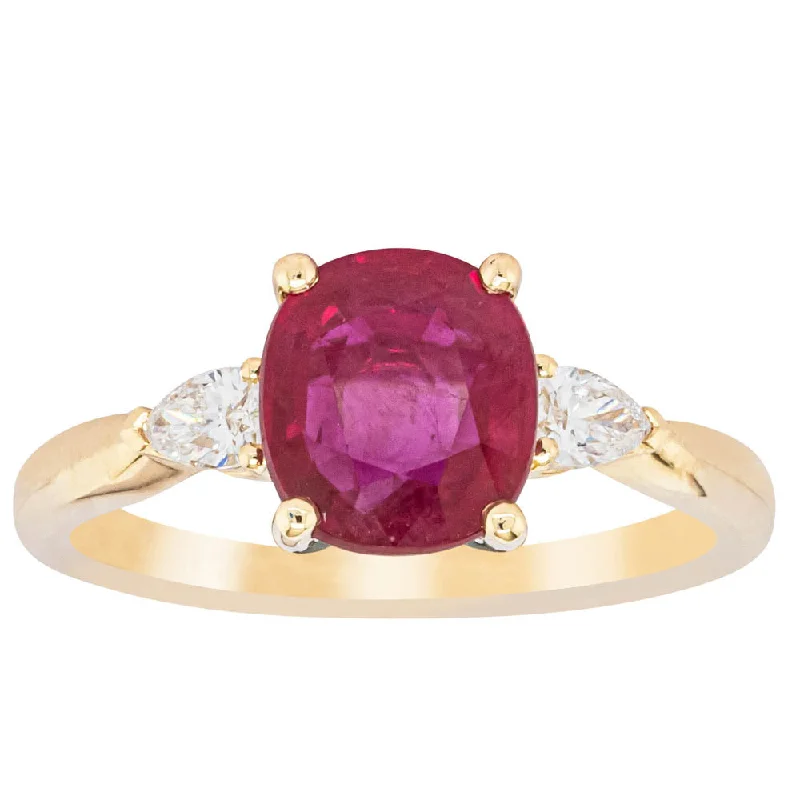 18ct Yellow Gold 2.02ct Ruby & Diamond Ayla Ring