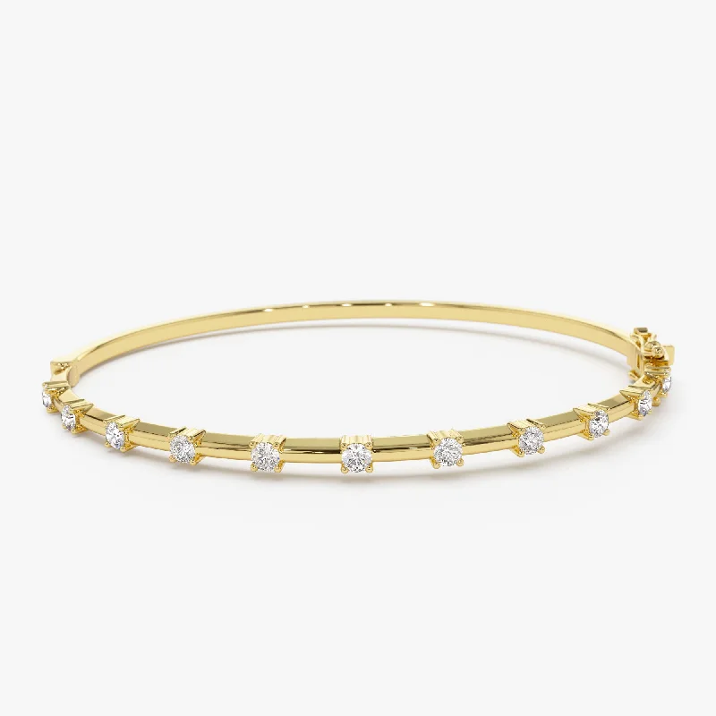 14k 0.50 ctw Diamond Bar Bangle Bracelet