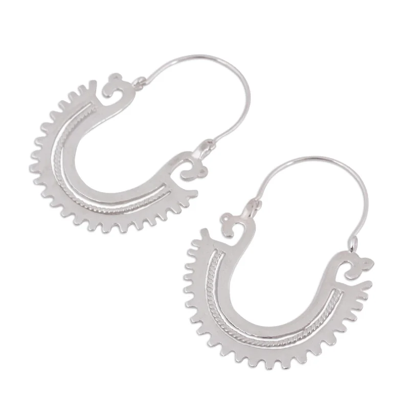 NOVICA Handmade The Plumed Serpent Sterling Silver Earrings (Mexico)