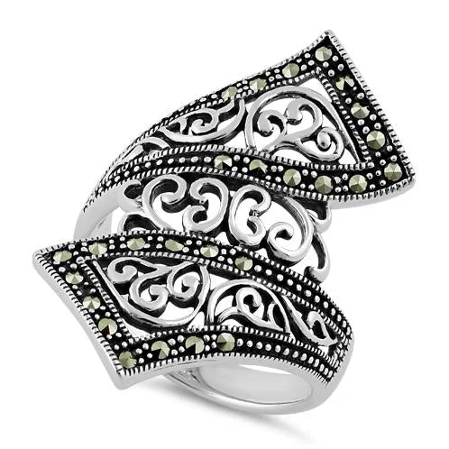 Sterling Silver Marcasite Ring