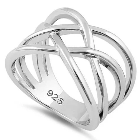 Sterling Silver Interwoven Ring